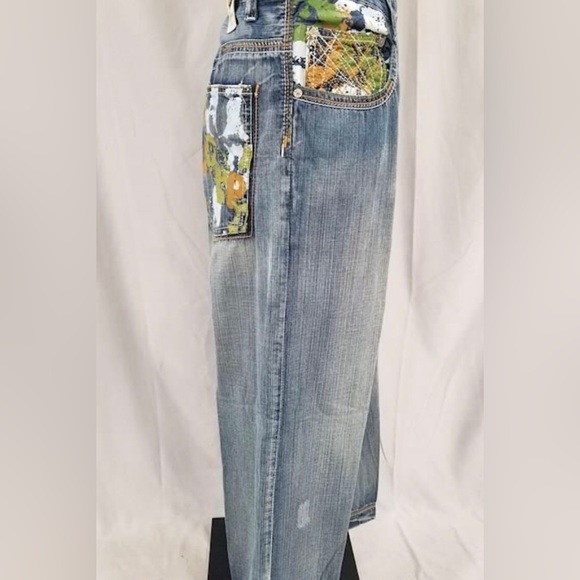 VTG Baggy Pepe Jeans Shorts Mens 34 Style Hip Hop Y2K Logo EUC - Picture 2 of 6